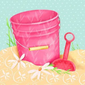Oopsy Daisy's Shovel and Red Pail Canvas Wall Art - Size 10x10 - 1 of 1