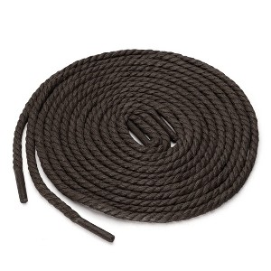 Allegra K Women's Round Rope Waterproof Braided Waxed Shoelaces 2 Pairs - 1 of 4