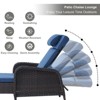 Buenhomino Outdoor Chaise Lounge Chairs Set, Set of 2 Wicker Patio Reclining Chairs with Adjustable Backrest and Cushion, Rattan Lounger for Pool - 2 of 4