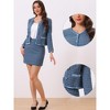 INSPIRE CHIC Women's Outfits Plaid Tweed Short Blazer and Skirt Suit Set 2 Pieces - 2 of 4