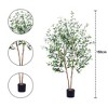 Tall Artificial Olive Tree, Realistic Fake Olive Tree With Adjustable Branches, Faux Potted Olive Tree - 3 of 4
