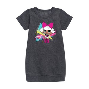 - LOL Surprise! - Totally Rad Diva Graphic Short Sleeve Fleece Dress - 1 of 3
