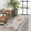 Vintage Runner Rug, Boho Washable Non Slip Low Pile Carpet, Soft Touch Floor Mat for Hallway, Bedroom, or Laundry Room - 3 of 4
