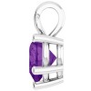 Pompeii3 7mm Amethyst Women's Heart Pendant in 14k Gold Necklace 5mm Tall - 3 of 4