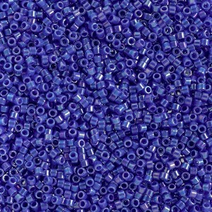 John Bead Miyuki Delica Bead 11/0 RD Blue Cyan Opaque AB (DB1578) 50gms Bag - 1 of 1