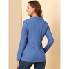 Allegra K Women's Thin Lightweight Drawsting Chambray Casual Jacket - 3 of 4