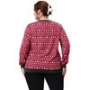 Agnes Orinda Women's Plus Size Contrast Color Long Sleeve Pullover Sweatshirts - 4 of 4