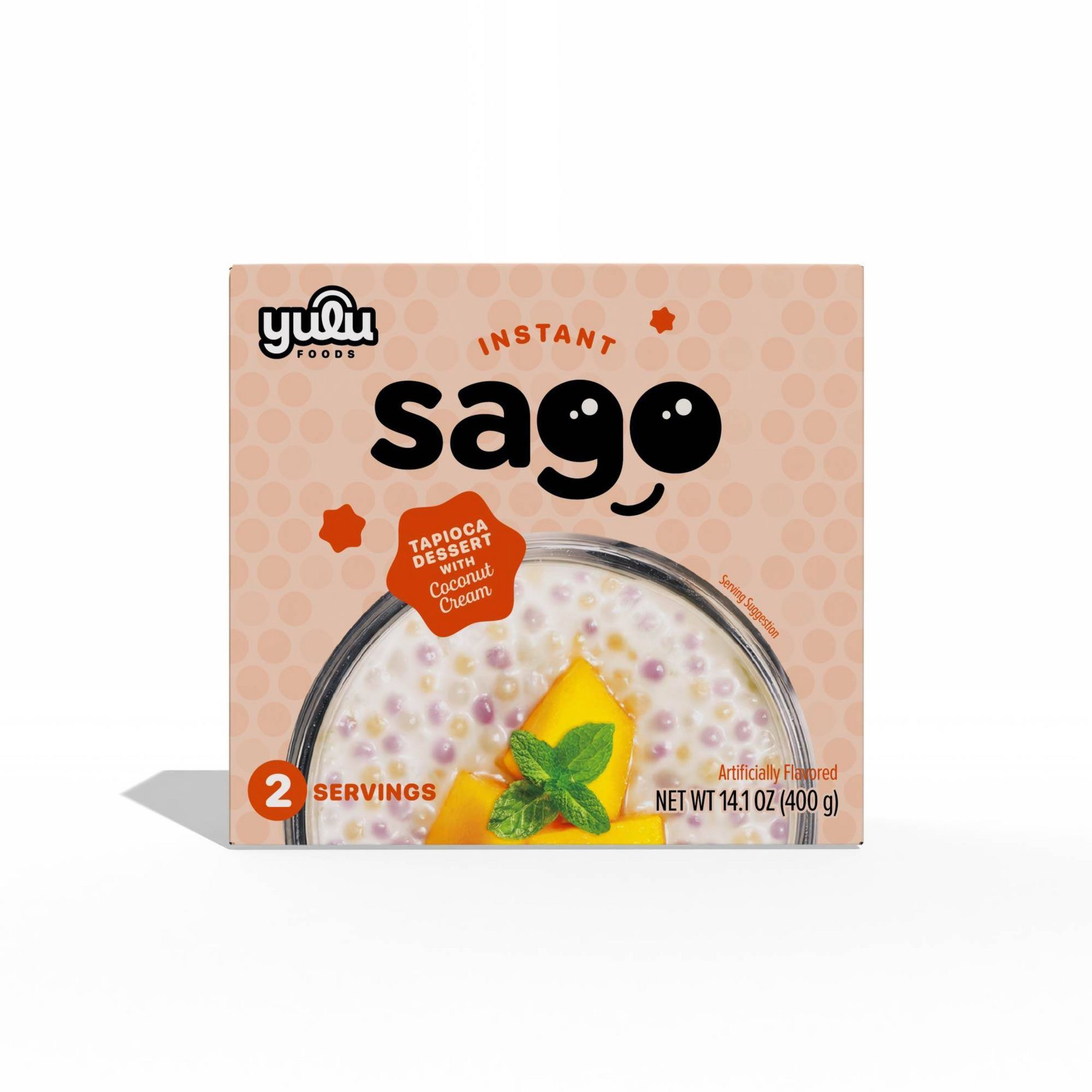YULU Instant Sago Tapioca Pearl and Coconut Dessert Kit - 14.1oz/2ct