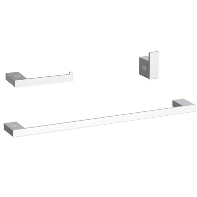 Elegant Lighting Sofia 3-Piece Bathroom Hardware Set in Chrome