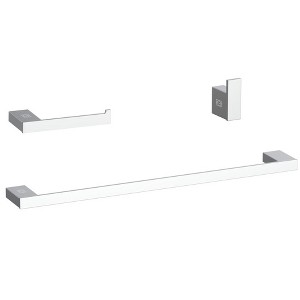 Elegant Lighting Sofia 3-Piece Bathroom Hardware Set in Chrome - 1 of 4