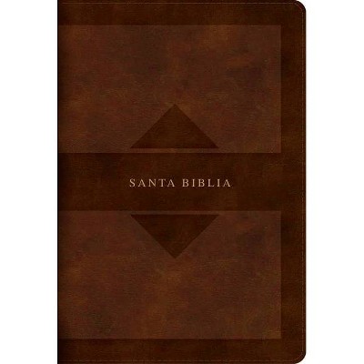 Rvr 1960 Biblia Letra Grande Tamaño Manual Edición Tierra Santa, Café Símil Piel Mass Market - (Leather Bound)