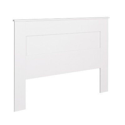 White Queen Wood Flat Panel Headboard with Storage
