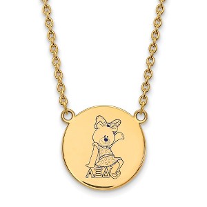 Black Bow Jewelry 14k Yellow Gold Plated Sterling Silver Alpha Xi Delta Greek Life Necklace 18 Inch - 1 of 4