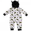 Kids Batman Symbols Hooded Fleece Coveralls with Ears - 2 of 3