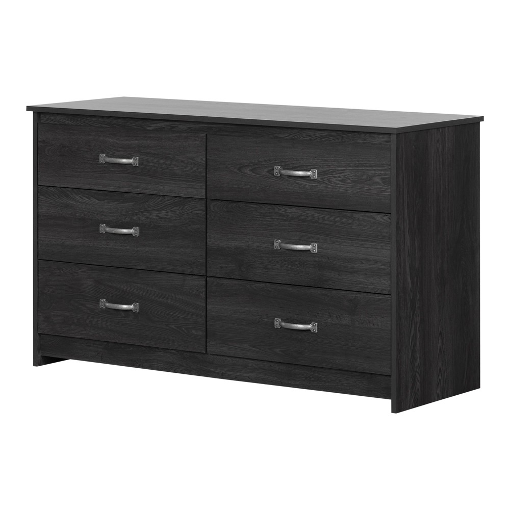 South Shore Tassio Gray Oak 6 Drawer Double Dresser Gray Oak: Laminated Particle Board, Adult Assembly Required -  91871915