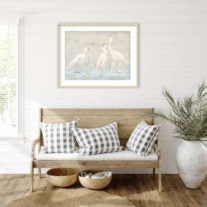Amanti Art Driftwood Waterbirds II by June Erica Vess Wood Framed Wall Art Print - 1 of 4