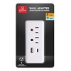 Globe Electric 2 Outlet Adapter White: ETL Listed Electrical Outlet Extender & Splitter, 15A, 1 Year Warranty - 2 of 3