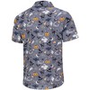 Mens Halloween Christmas Shirts Funky Santa Button Down Shirt Printed Short Sleeve - 3 of 4
