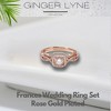 CZ Wedding Ring Set for Women Halo Engagement Ring Wedding Band Ginger Lyne Collection - 3 of 4
