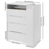 YIYIBYUS Vanity Desk with Plip Top Mirror, Compact Makeup Vanity with 3 Drawers - 3 of 4