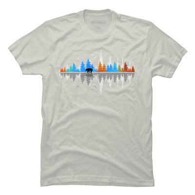Men's Design By Humans Sounds of Nature Color Tree Notes By NomAdartStudio T-Shirt