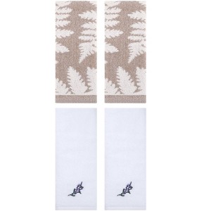 REGALWOVEN 4 Pcs Cotton Soft Absorbent Decorative Hand Towels for Bathroom Kitchen 13 x 29 Inch - 1 of 4