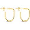 SHINE by Sterling Forever Sterling Silver Linear Hoop Earrings - 3 of 3