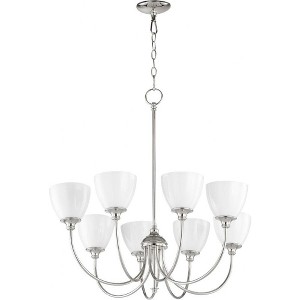 Quorum Lighting Celeste 8-Light Chandelier, 32 Width, 29 Height, Glass, Polished Nickel - 1 of 1