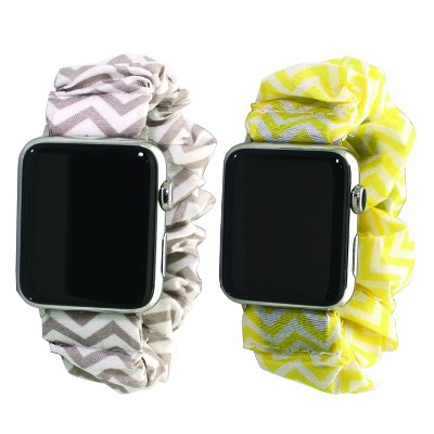 Olivia Pratt Printed Elastic Strap Apple Watch Band - Black Green