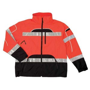 Kishigo  Rain Jacket,Reflctv Piping,Orange,L-XL RWJ107-L-XL - 1 of 4