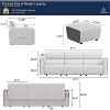 DYHOME Modular Sectional Sofa, L-Shaped Sofa with Ottoman, Microfiber Modern Couch with High Backrest, Lumbar Support, Grey - 2 of 4