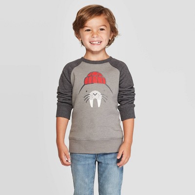 toddler boy crew neck sweatshirt