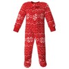 Hudson Baby Infant Girls Plush Sleep and Play, Holly - 4 of 4