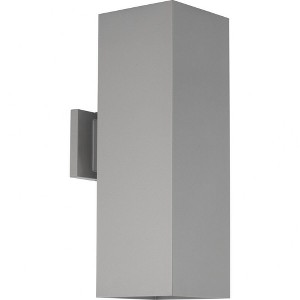 Progress Lighting, Verona, 2-Light Outdoor Wall Light, Metallic Gray, No Shade, Porcelain, 6"x18"x8.88", LED, 3731 Lumens - 1 of 3