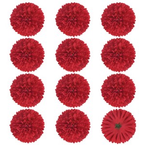 Unique Bargains Silk Fake Chrysanthemum DIY Home Decorations Artificial Flowers 12 Pcs - 1 of 4