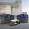 CAVINAS Patio Chairs Set with Cushions and Coffee Table, Modular Outdoor Couch Set, Modern Outdoor Sectional Furniture for Backyard - 2 of 4