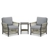Buenhomino 3-Piece Outdoor Resin Wicker Set – 2 Chairs & 1 Side Table, UV-Resistant & Weatherproof for Patio, Balcony or Garden - 3 of 4