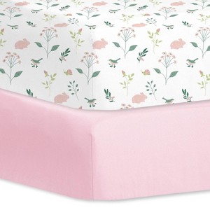 LISM 2 Piece Crib Sheets,Crib Fitted Sheets for Standard Size Crib and Toddler Mattress - 1 of 4
