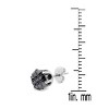 Steeltime Men's stainless steel and simulated black diamonds stud earrings. Color Options: Silver, Gold - 3 of 4