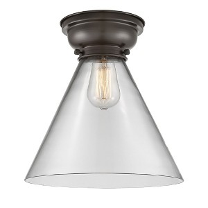 Cone - 1 Light Flush Mount In Industrial Style-11.4 Inches Tall and 12 Inches Wide - 1 of 1