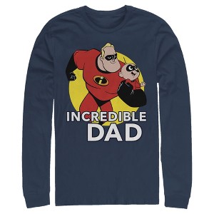 Men's The Incredibles 2 Jack-Jack and Mr. Incredible Best Dad Long Sleeve Shirt - 1 of 4