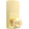 Honeywell Electronic Entry Knob Door Lock- Polished Brass: Keyed Entry, Steel & Plastic, Electric, Includes 2 Keys, Gold - 2 of 3