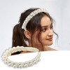 Unique Bargains Women's Fashion Faux Pearl Braided Tape Headband Hairband 0.79 Inch Wide 1 Pc - 2 of 4