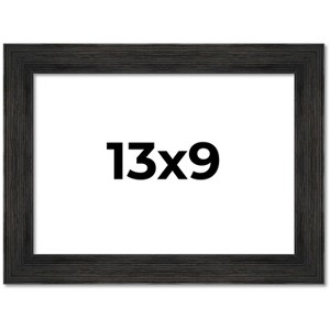 PosterPalooza | 13x9 Wide Barnwood Picture Frame, UV Acrylic, 6 Finishes - Grey, Brown, White, and Black - 1 of 4