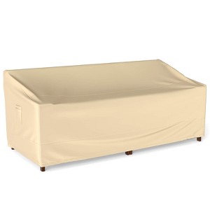 Costway Patio 77''x43'' 3-Seater Outdoor Deep Couch Sofa Cover Waterproof Handle Air Vent - 1 of 4