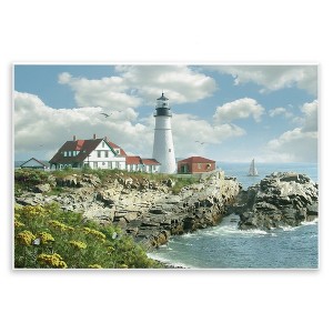 Stupell Industries Portland Lighthouse Peninsula Scene, 19" x 13" - 1 of 4