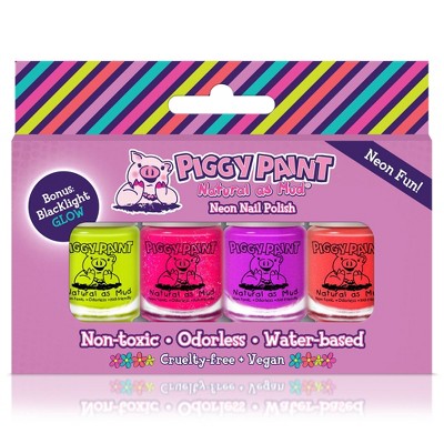 Piggy Paint Nail Polish Set - Neon - 4pk/0.48 fl oz