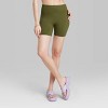 Women's High-Rise Seamless Bike Shorts - Wild Fable™ Olive Green S