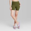 Women's High-rise Seamless Bike Shorts - Wild Fable™ Olive Green S