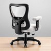 Mshliw Large Ergonomic Executive Office Chair with Wheels, Mesh Backrest, Thick Seat Cushion, 400 lbs Capacity for Heavy Duty Use - 2 of 4